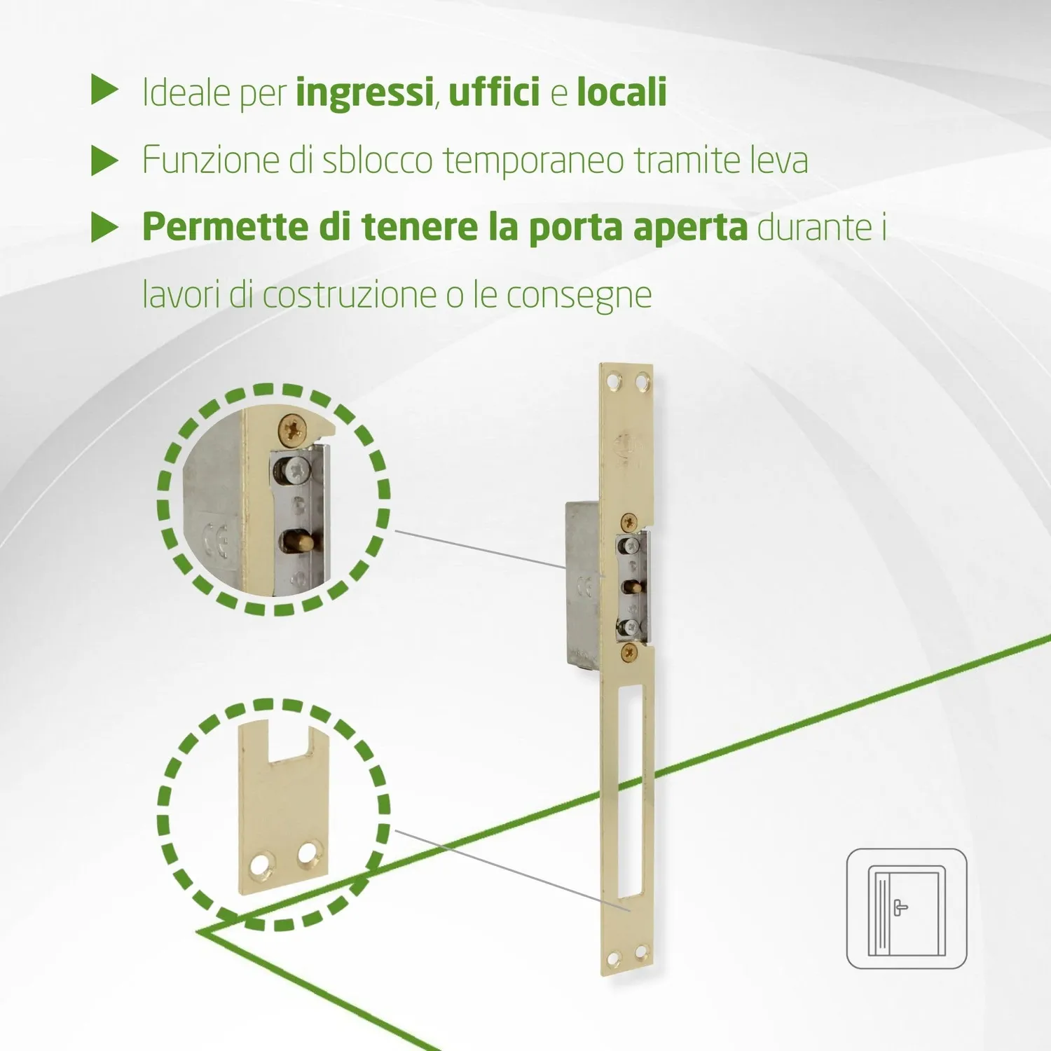 Amig Mod.20 incontro elettrico incasso dorato 8-12V
