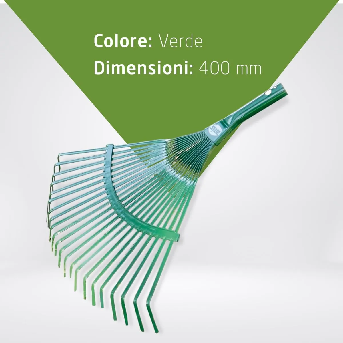 Amig rastrello giardino 22 denti acciaio verde 400 mm