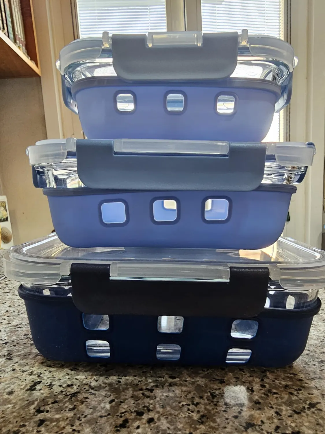 Amig 800 Set 3 Contenitori Vetro Ermetici 370-1050 ml