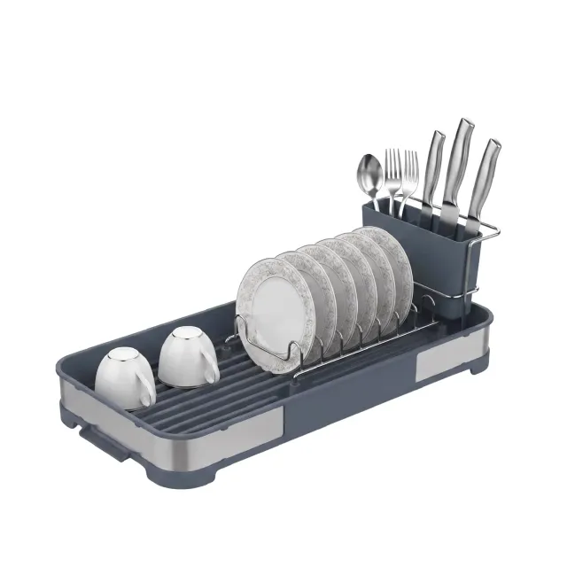 Amig Siba Mini scolapiatti grigio 7 piatti acciaio