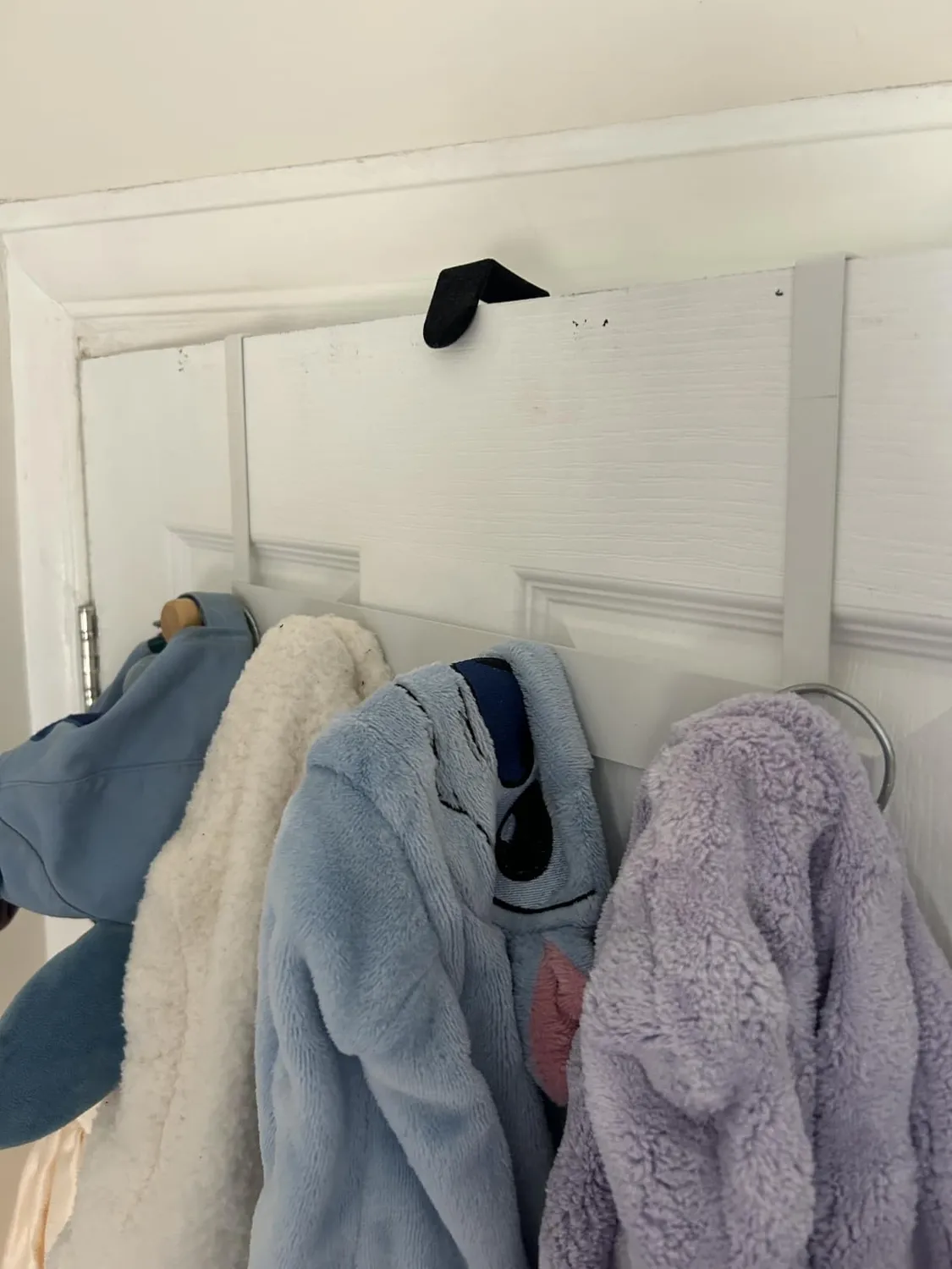 Amig CP43 appendiabiti per porta bianco 2 pezzi acciaio legno