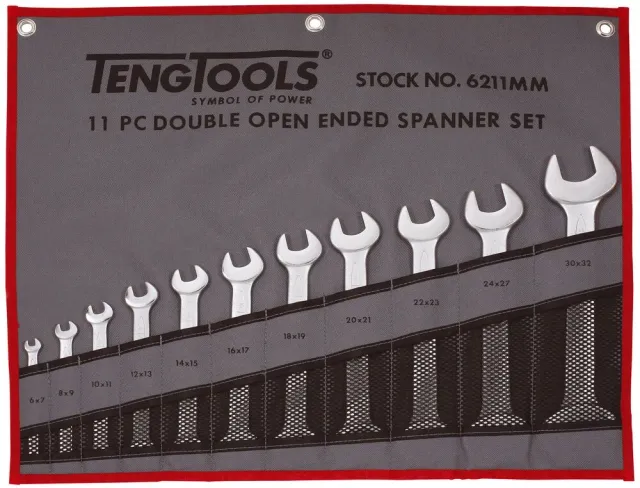 TengTools Set chiavi fisse doppie 11 pezzi in busta