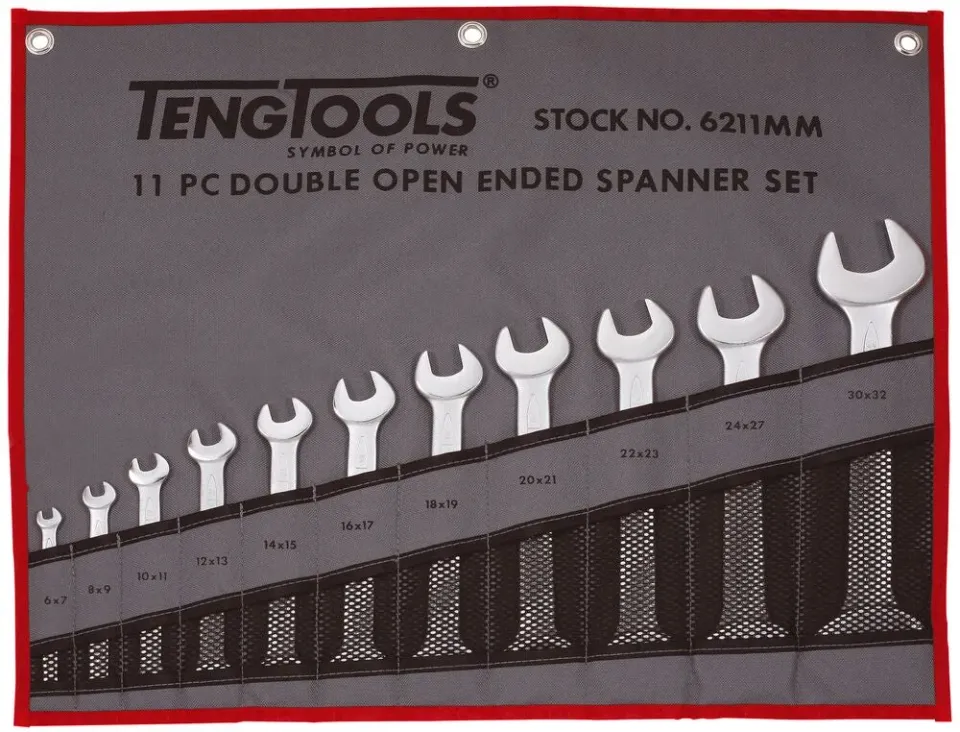 TengTools Set chiavi fisse doppie 11 pezzi in busta