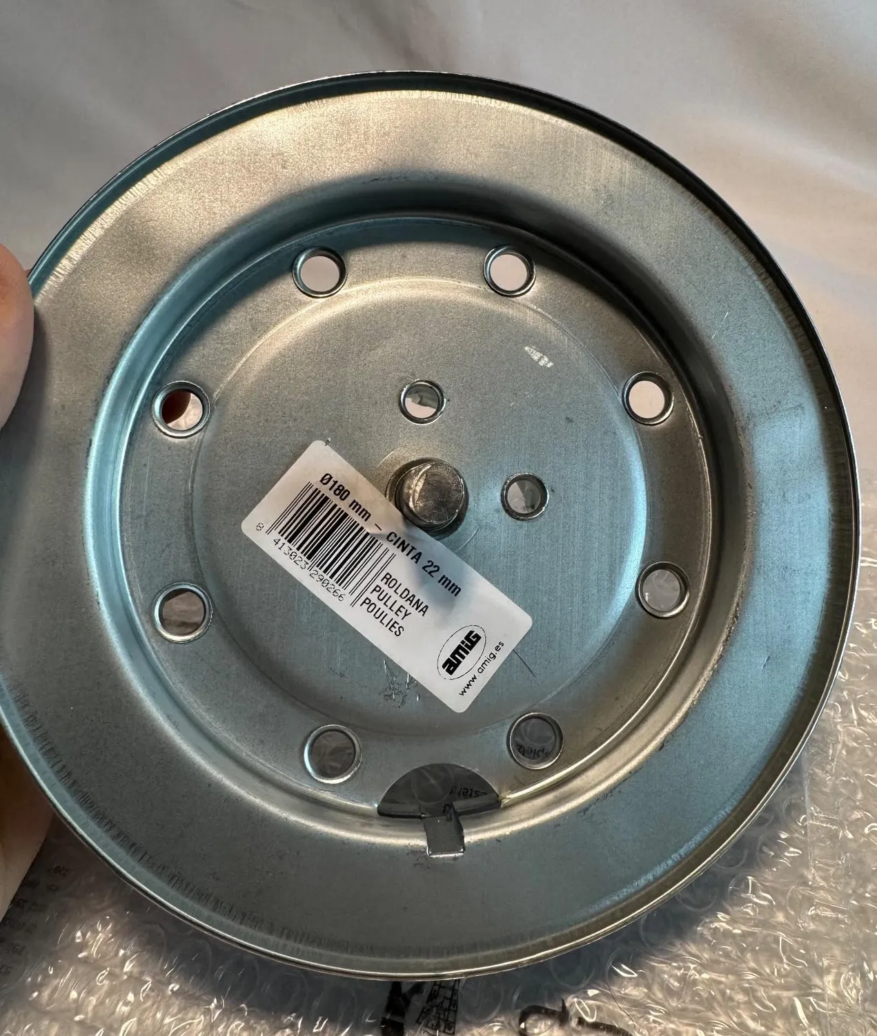 Amig Puleggia Tapparella Acciaio 180 mm Nastro 22 mm