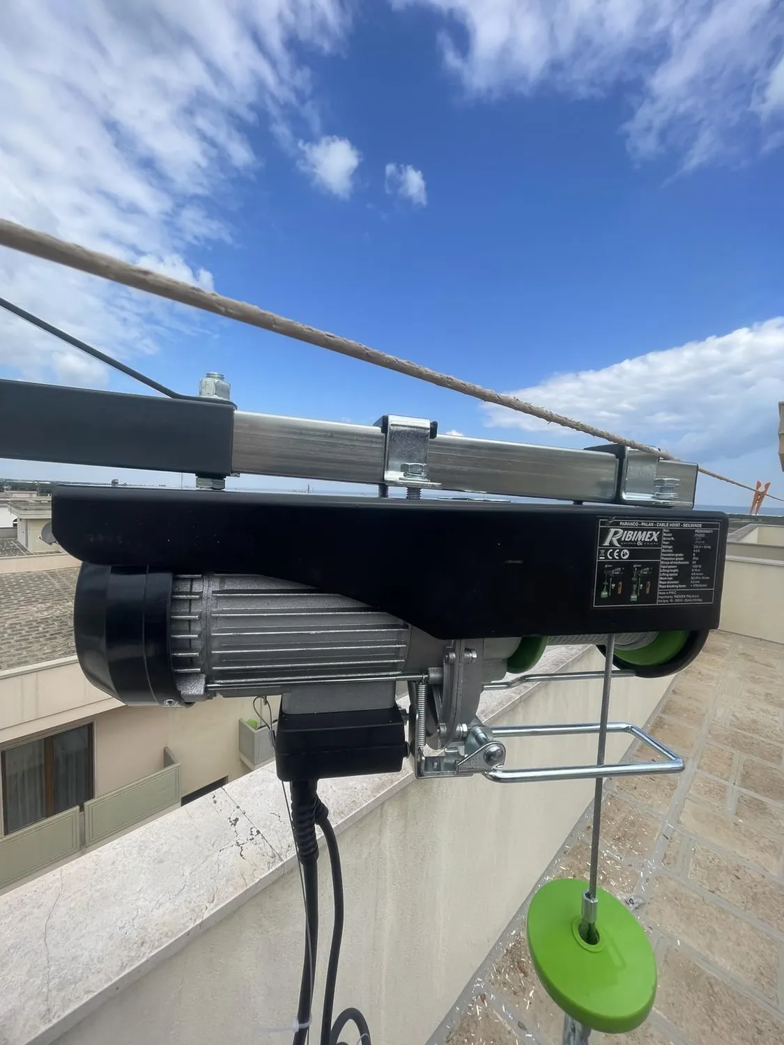 Ribimex Supporto a Bandiera per Paranco 0,75-1,10 m 600 kg