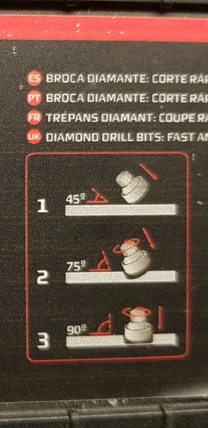 Bellota 50751KIT frese a corona diamantate 5 pezzi a secco