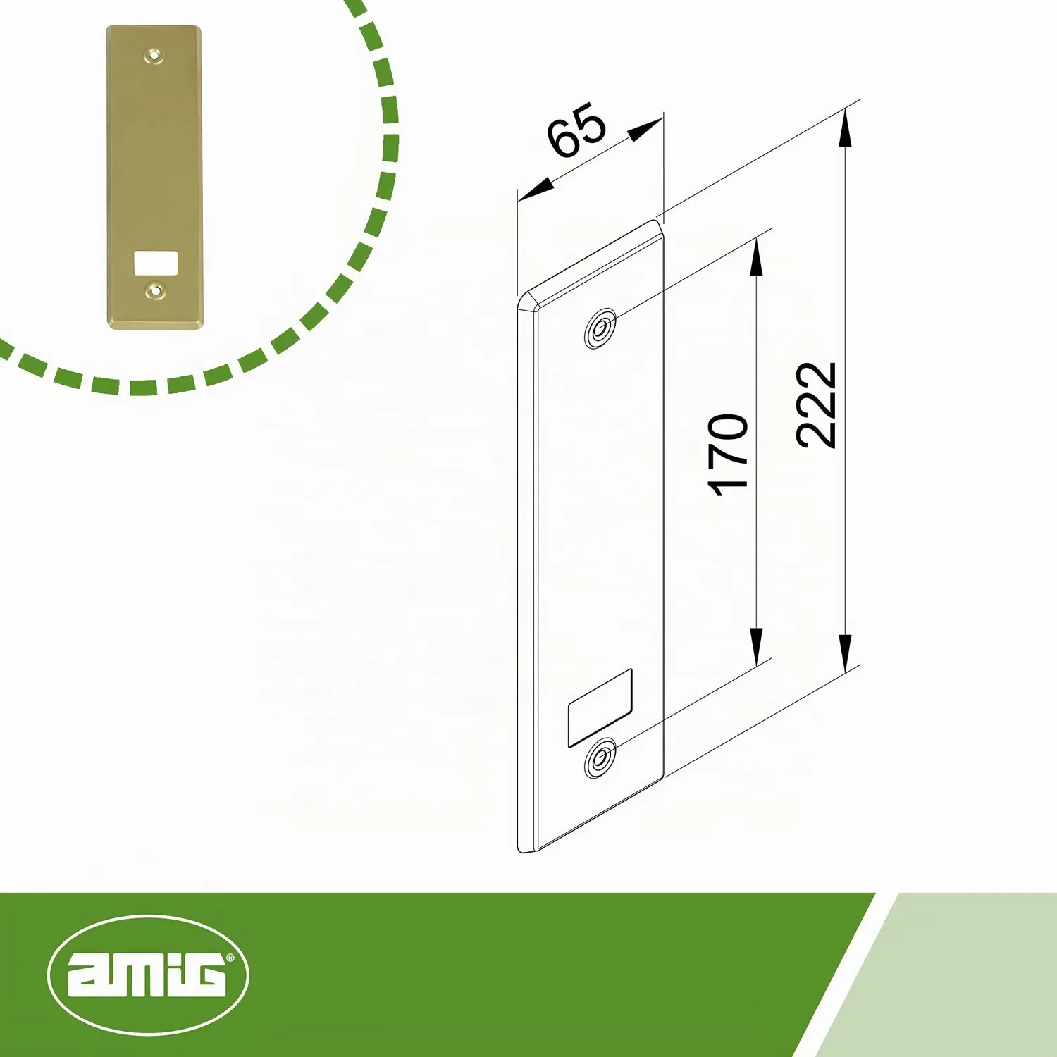 Amig Coperchio Tapparella Alluminio Oro 22,2x6,5 cm