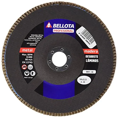 Bellota disco lamellare 180 mm metallo base inclinata