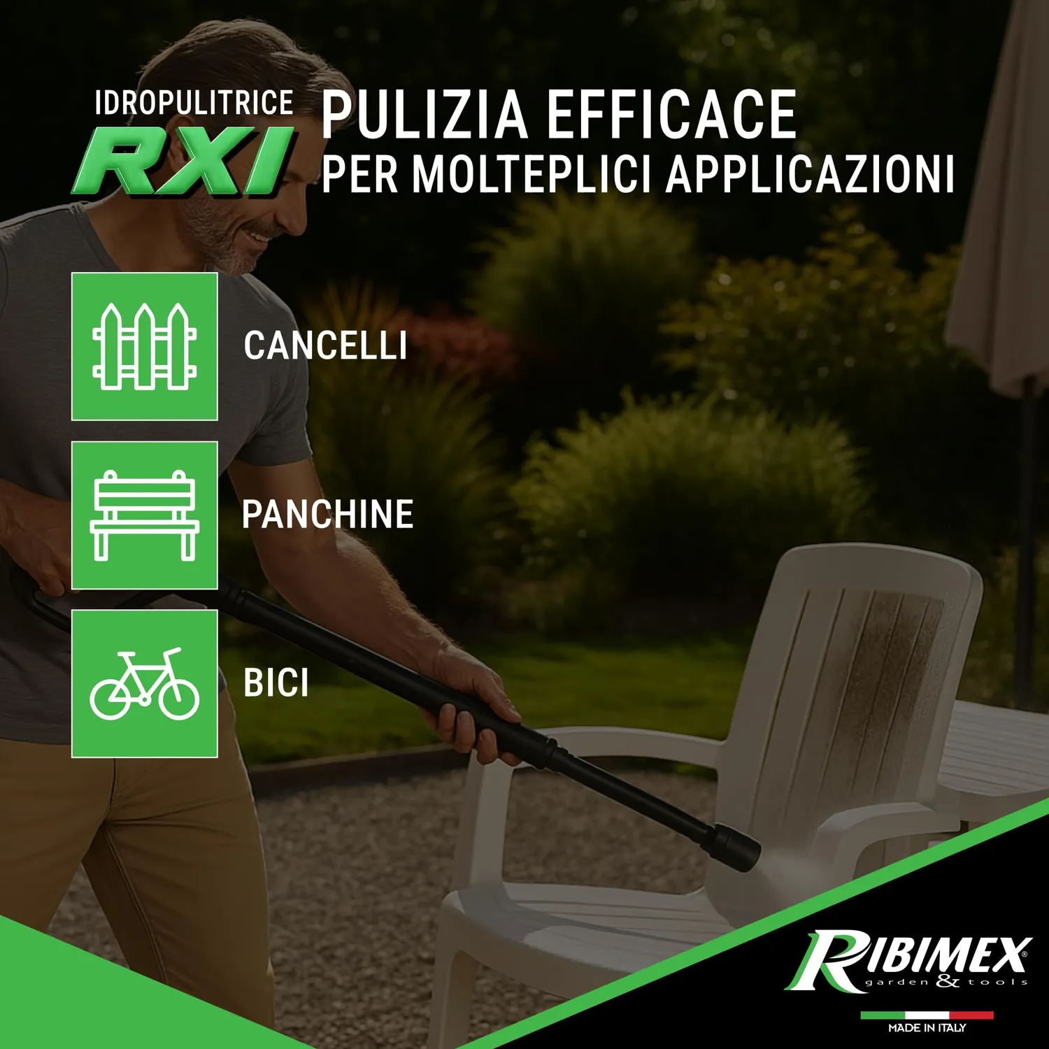 Ribimex RX1 idropulitrice 110 bar 1400W pistola 140 bar