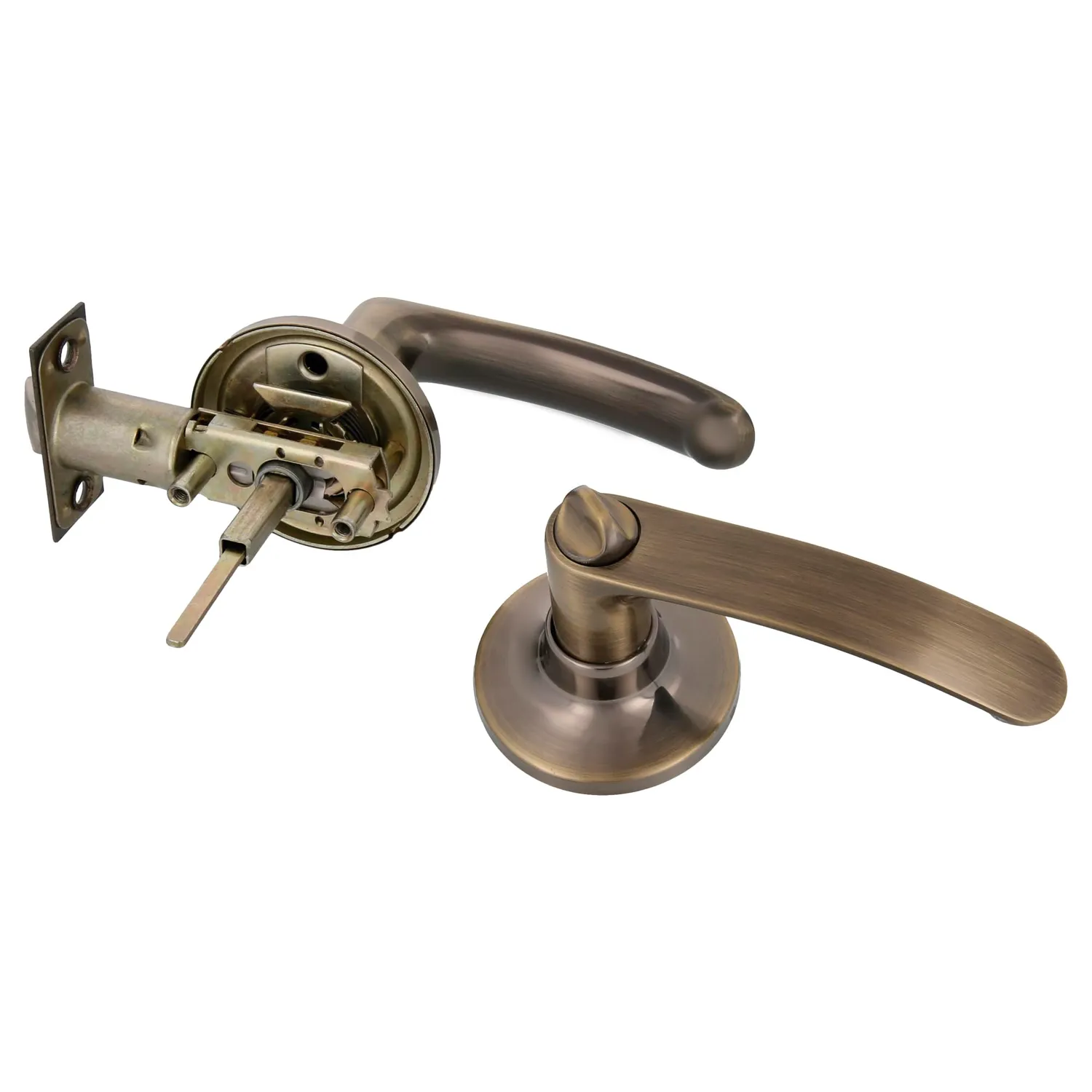 Amig 732 Maniglia Porta Interna Bronzo Cuoio Scrocco