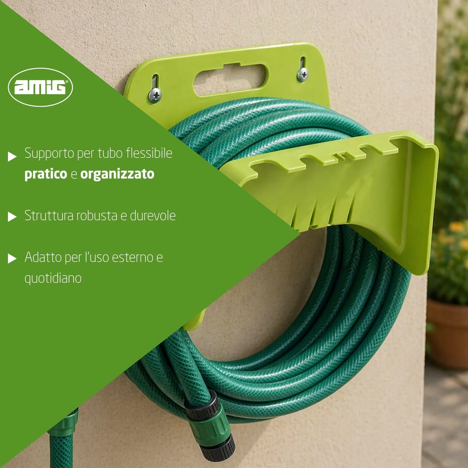 Amig Supporto Tubo Parete Verde Pistacchio 10 m