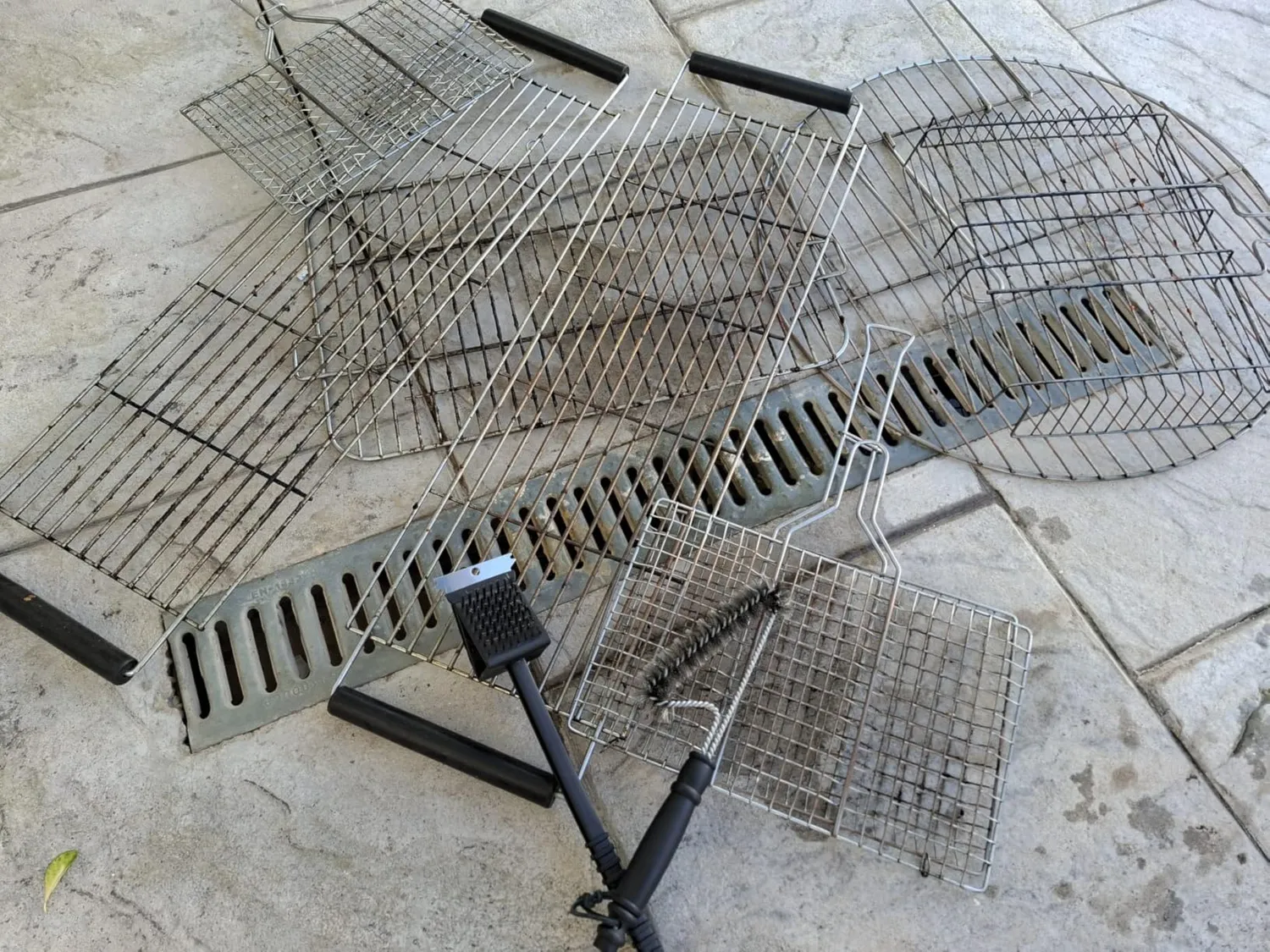 Amig AM23 kit pulizia barbecue 37x6 cm in acciaio inox