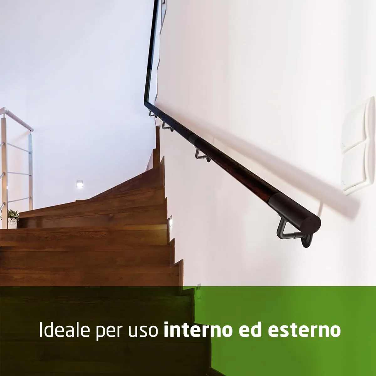 Amig Supporto Corrimano Nero Acciaio 70x75x45 mm