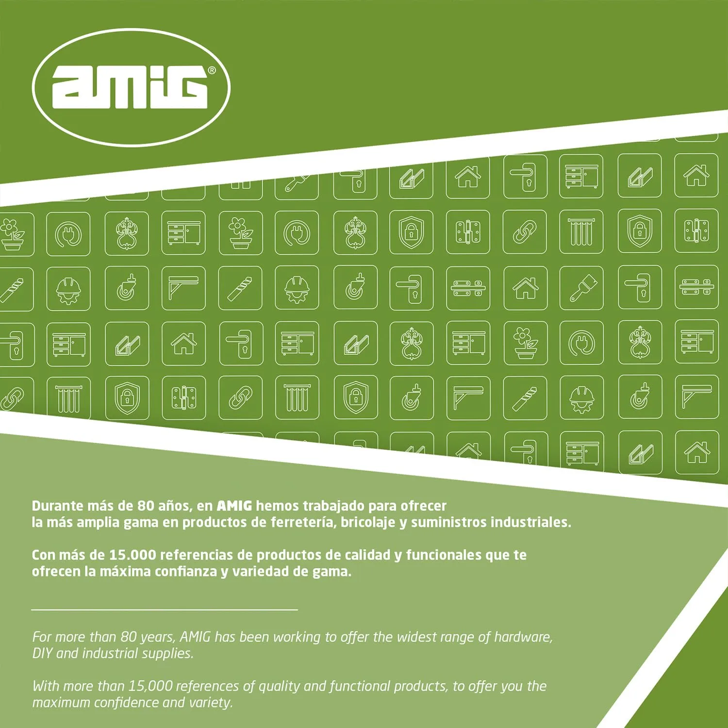 Amig maniglie porta interna alluminio bianco 225x30 mm