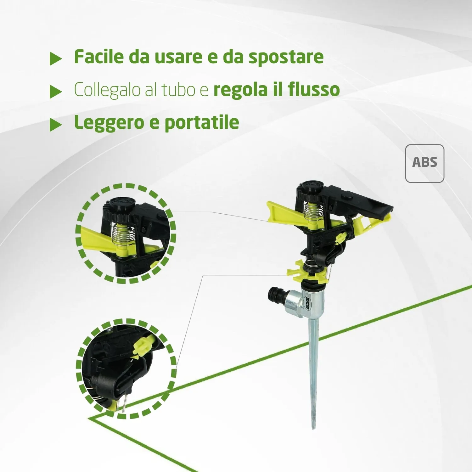 Amig Irrigatore Settoriale Picchetto ABS 300 mm 243 mq
