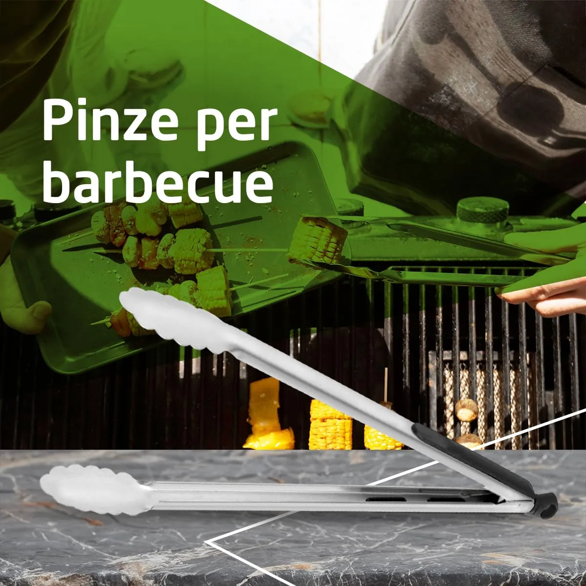 Amig Fireplus Pinza Barbecue Inox 34,5 cm Antiscivolo