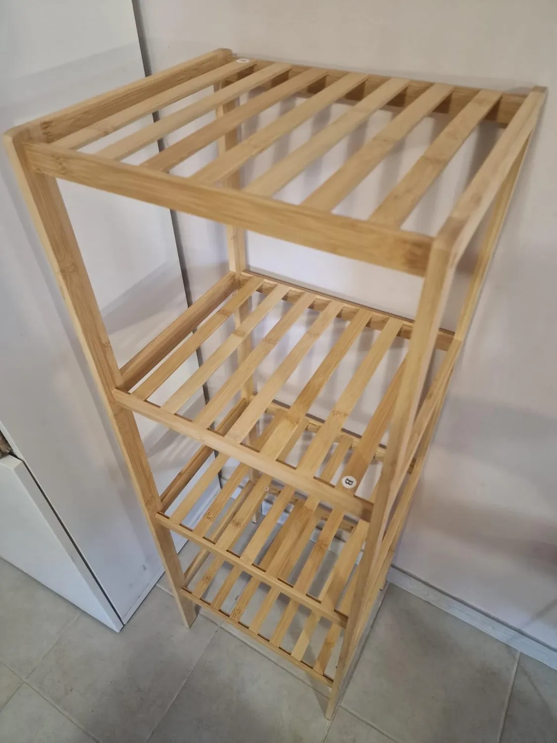 Amig Boo scarpiera bambù 2 ripiani 70x27x40 cm listelli