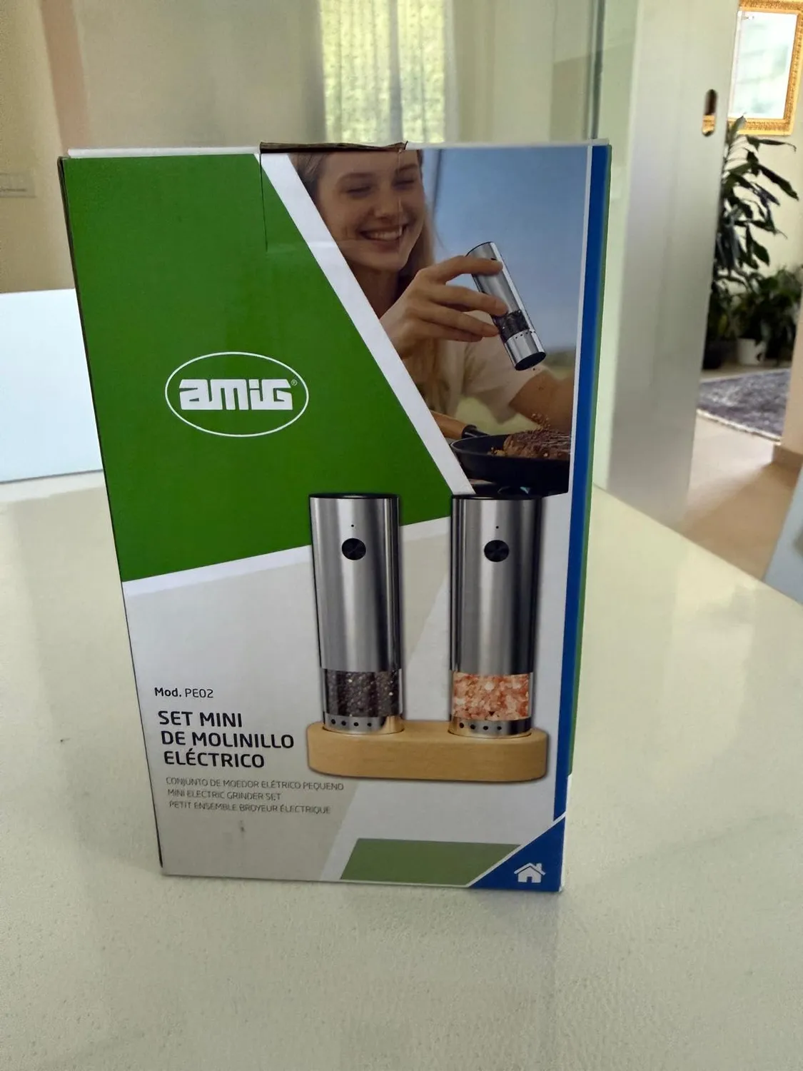 Amig set 2 macinini elettrici Maxi neri USB-C sale pepe