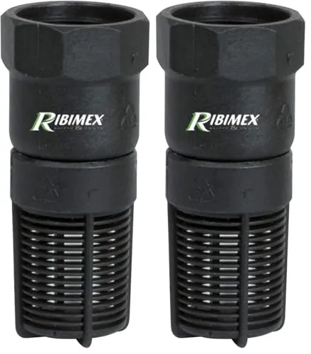 Ribimex PRVF35 valvola di fondo 1" plastica nera