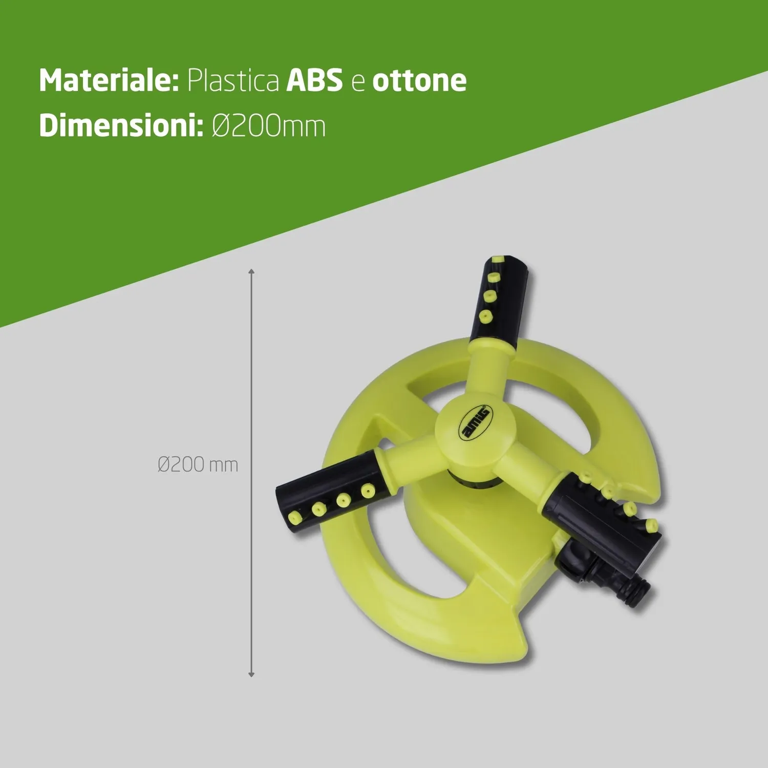 Amig irrigatore girevole 3 bracci Ø200 mm fino 63,5 mq