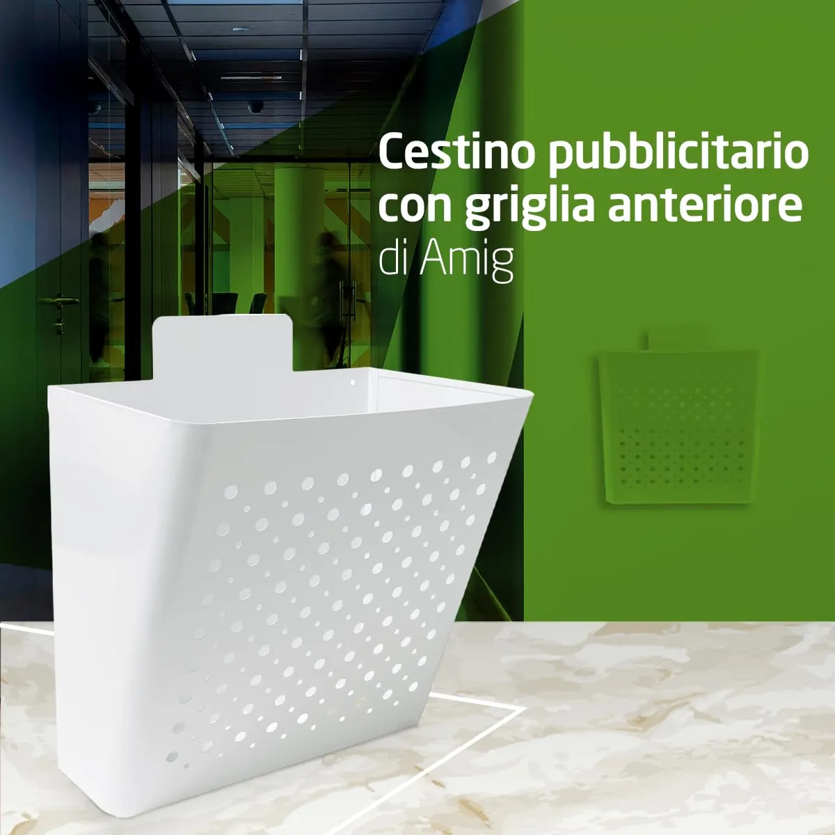 Amig Cassetta postale cestino 32x36x19 cm acciaio bianco