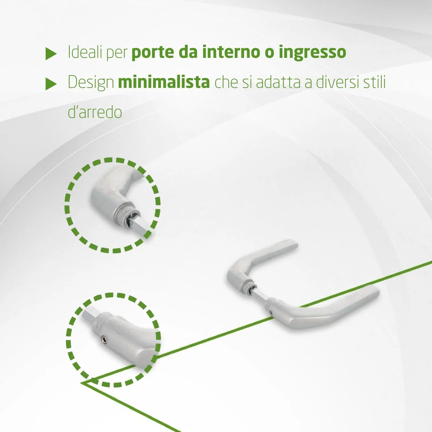 Amig 2113 maniglia porte interne alluminio 130x61 mm