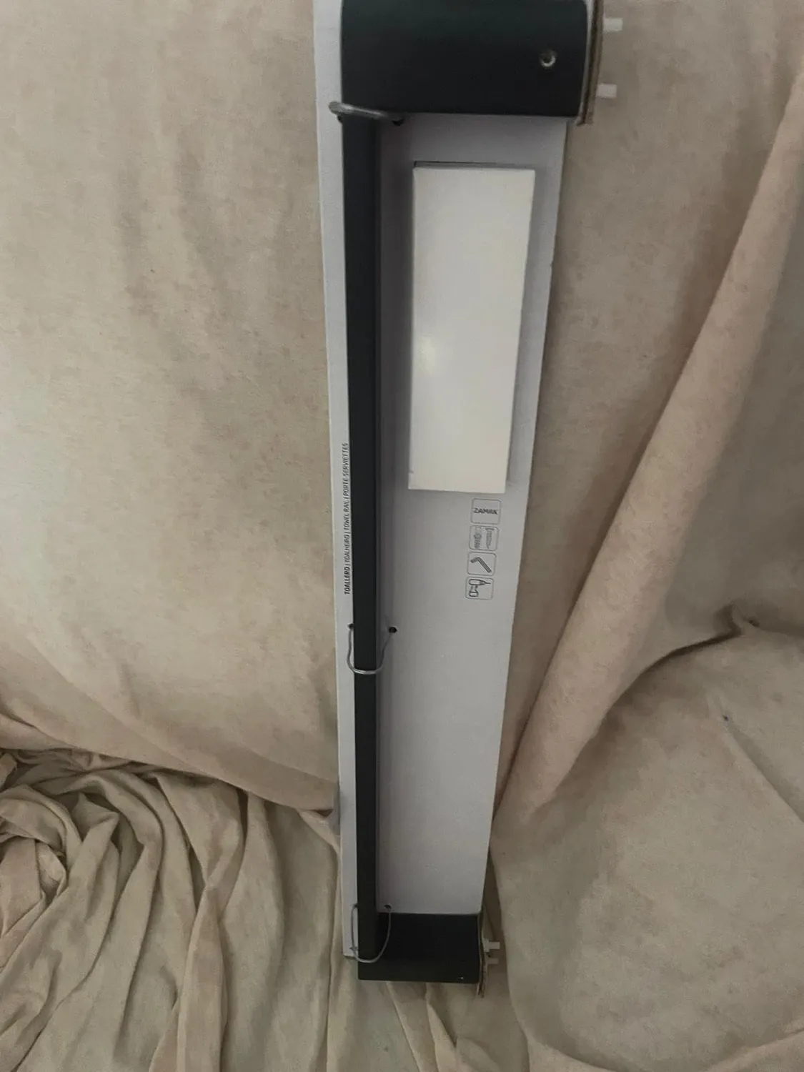 Amig Oma-2 portasciugamani semplice nero opaco 490 mm zamak