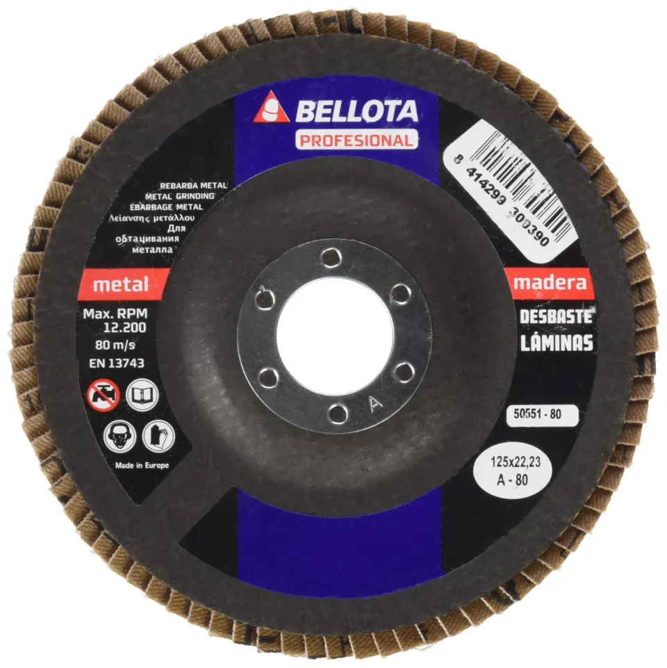 Bellota Metal Ø125 disco lamellare grana A