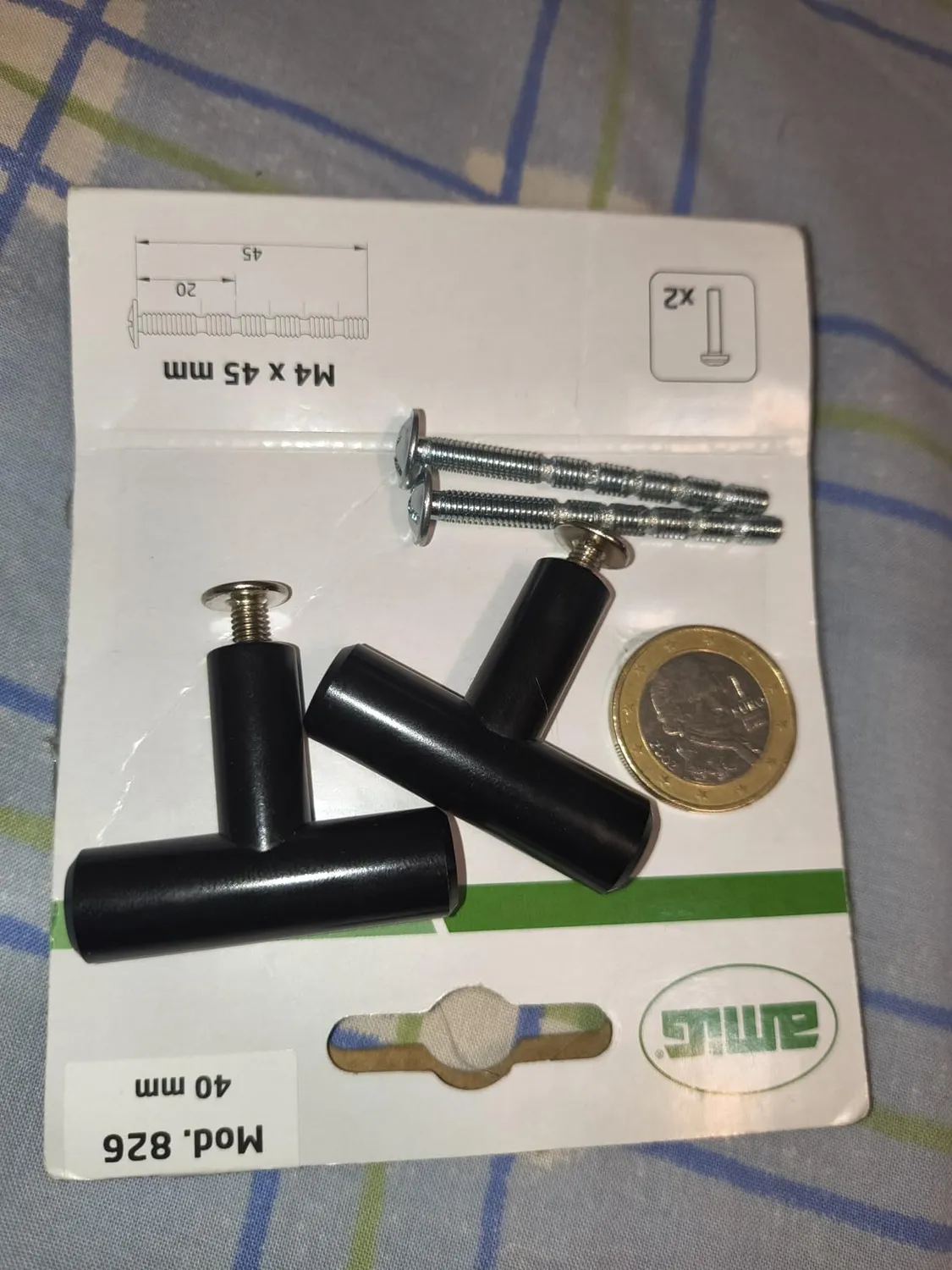 Amig 826 pomelli mobili D40 mm nichel spazzolato 2 pezzi