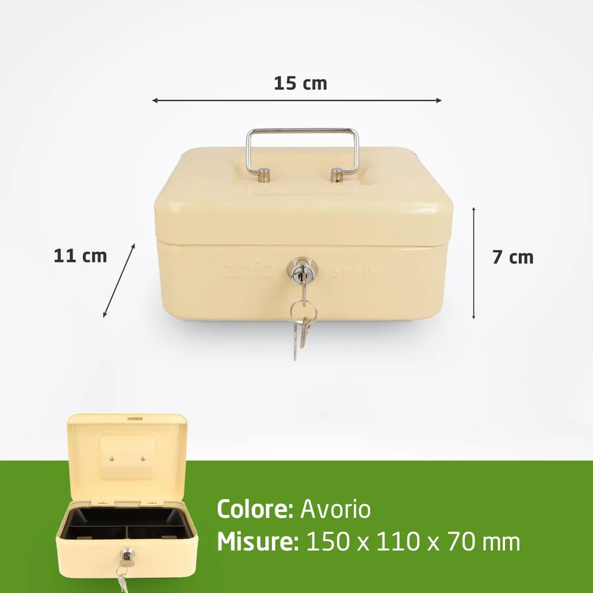 Amig Cassetta Sicurezza Biancaneve 150x110x70 mm 2 Chiavi
