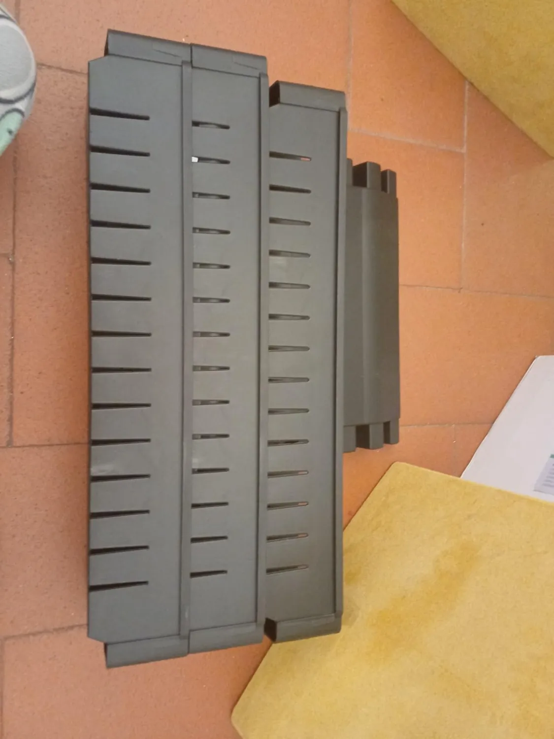 Amig Böken Carrello Stretto 3 Ripiani Nero 54x12x78 cm