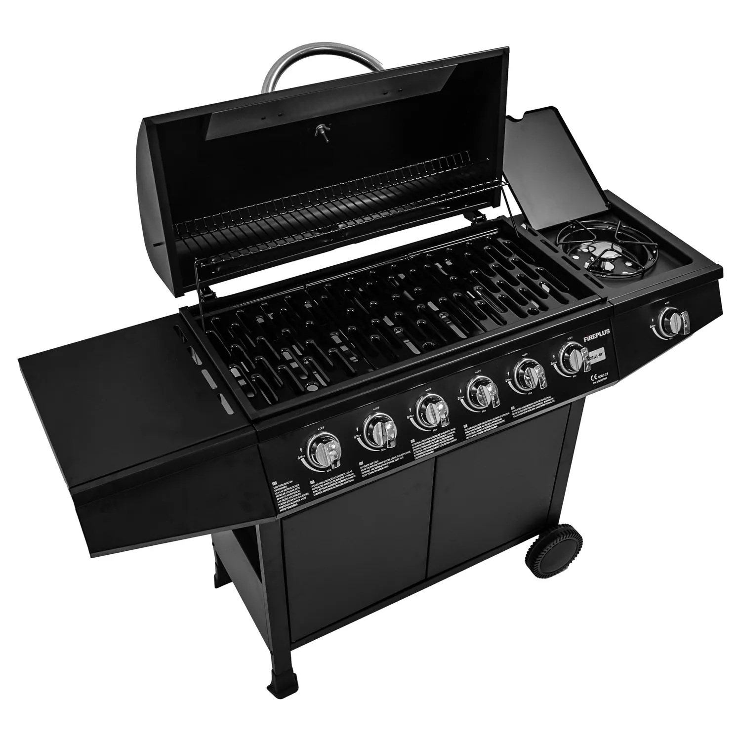 Amig Fireplus GRILL-6F barbecue a gas 6+1 nero 12,9 kW