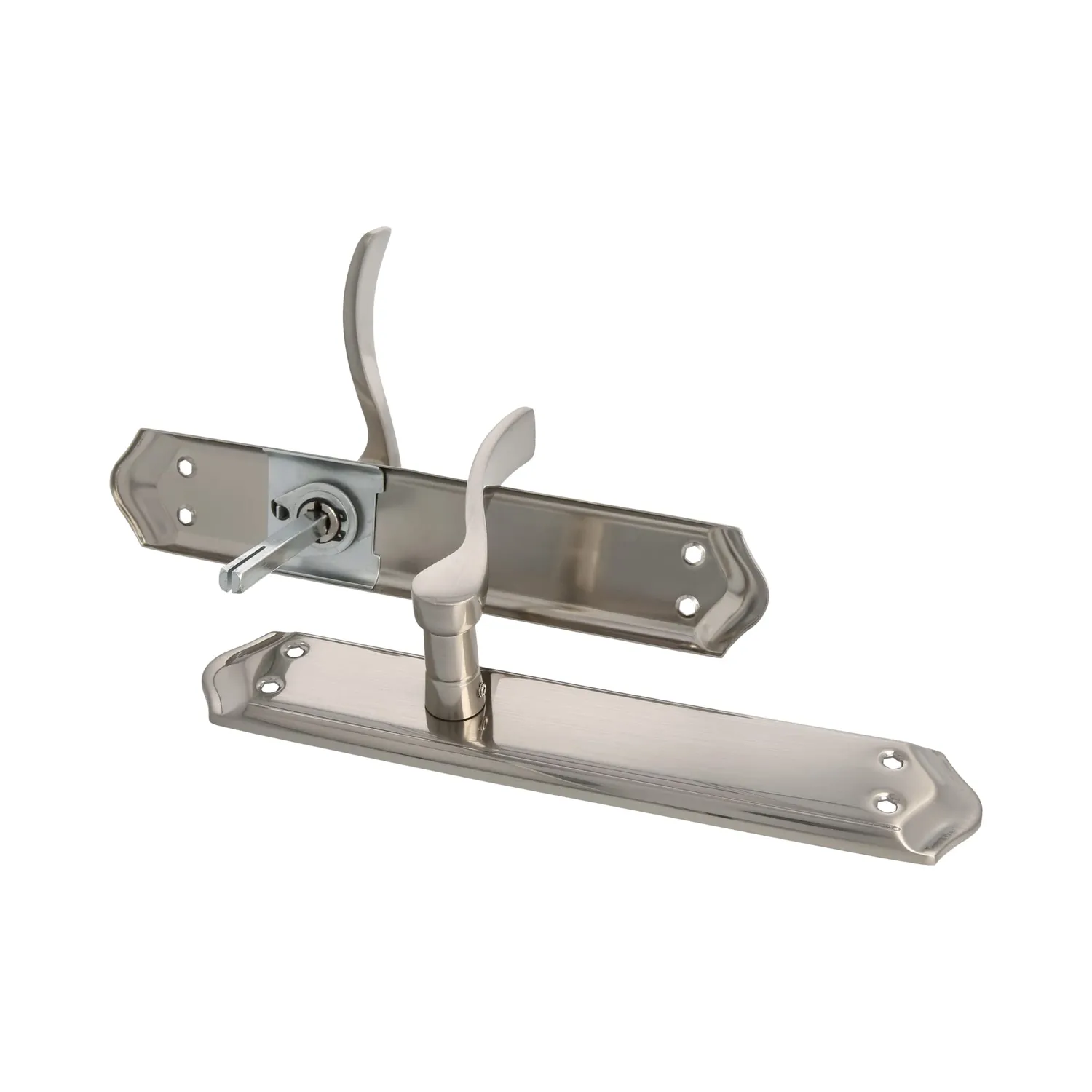 Amig Maniglia Placca Ottone Argento 85 mm 256x48 mm