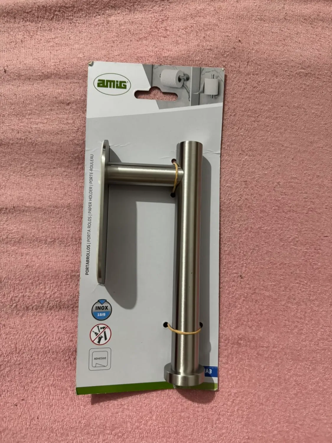 Amig Ea-3 Portarotolo Adesivo Oro Opaco Inox