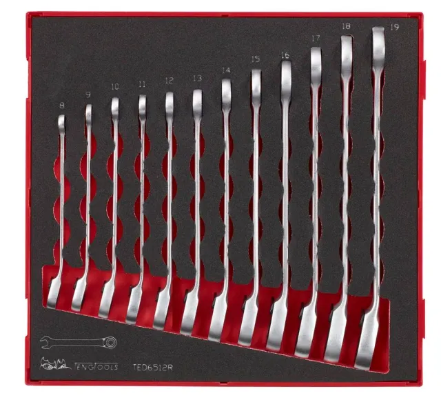 TengTools FOAM2 Set 12 Chiavi Combinate Cricchetto Metriche