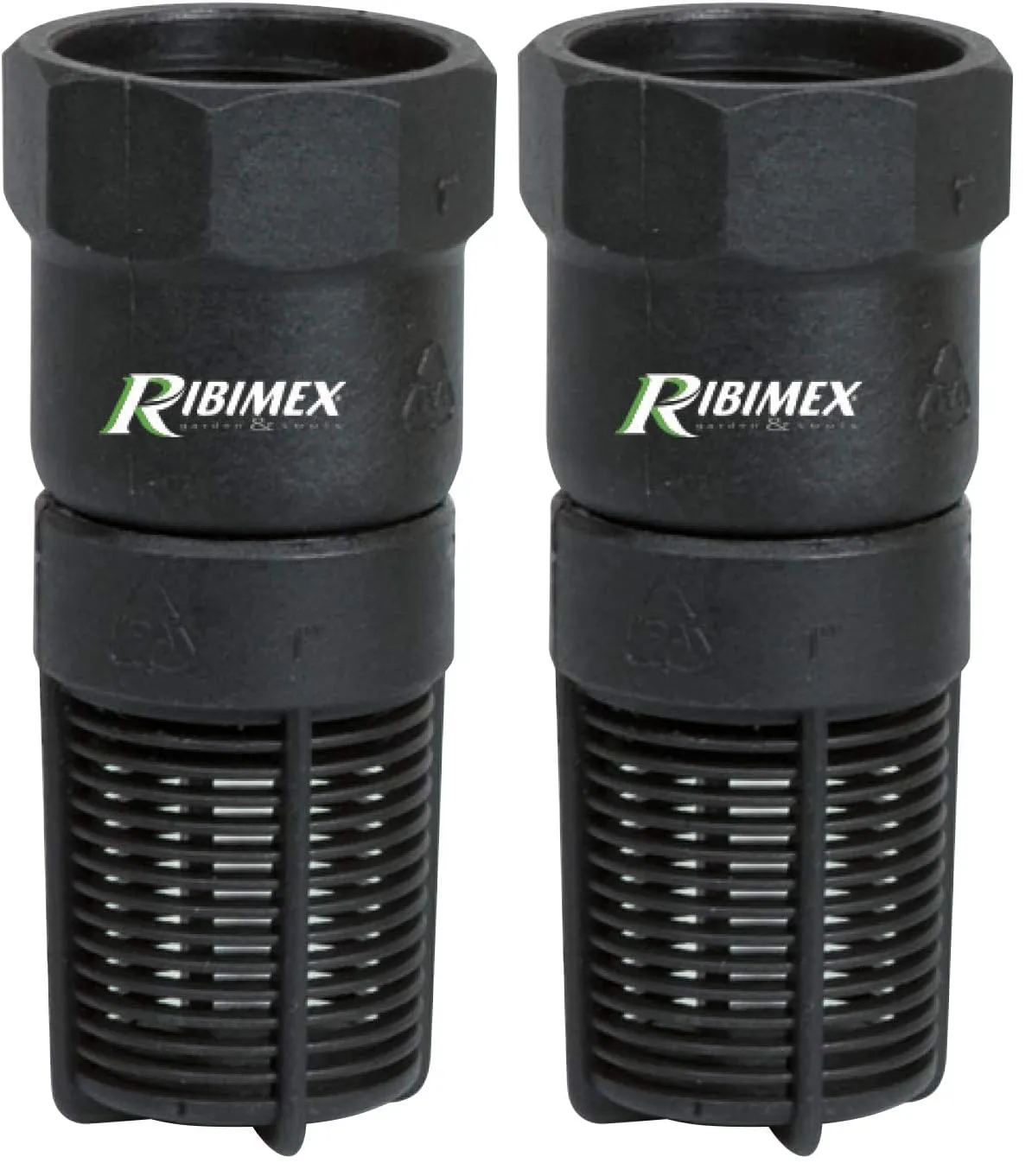 Ribimex PRVF35 valvola di fondo 1" plastica nera