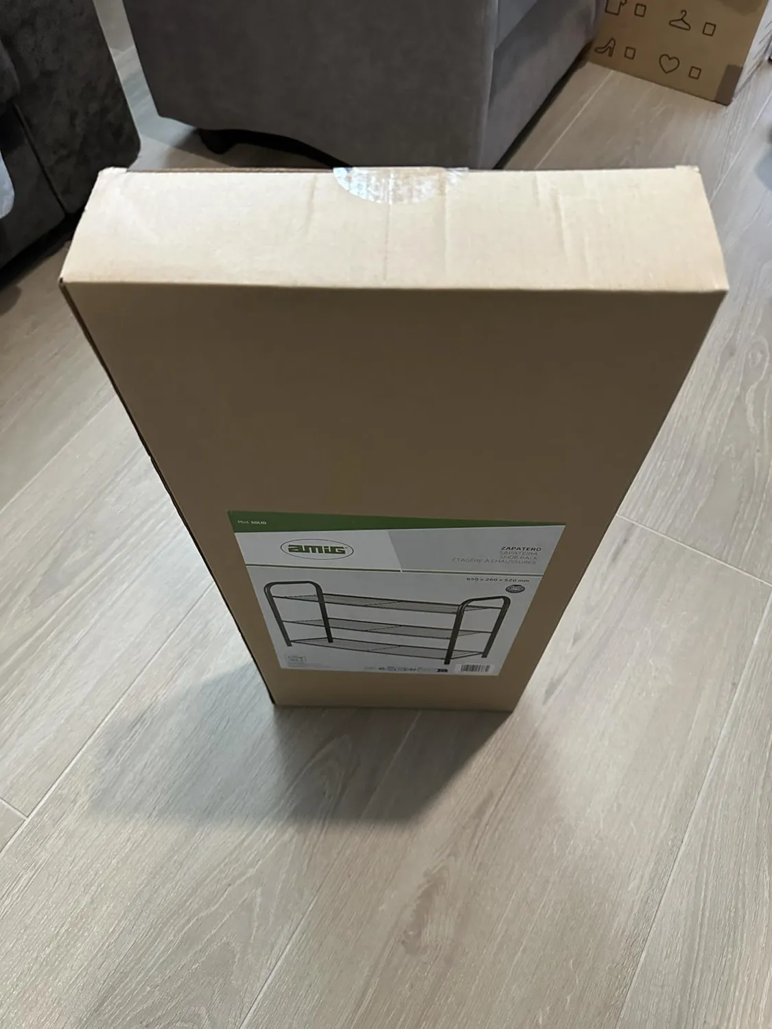 Amig scarpiera metallo 3 ripiani 9 paia 65x25 cm nera