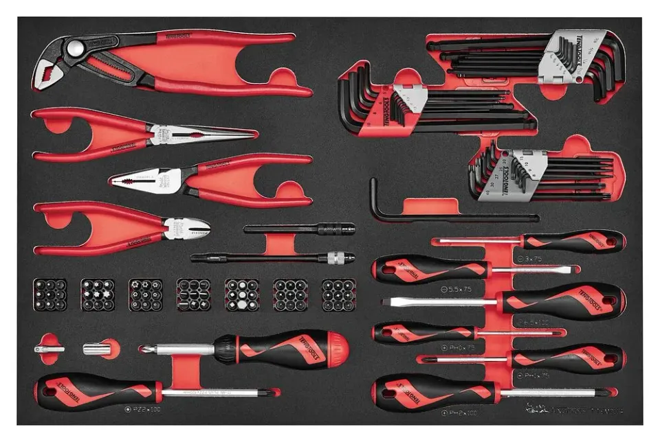 TengTools TTEMD114 set cacciaviti pinze 114 pezzi FOAM4X4