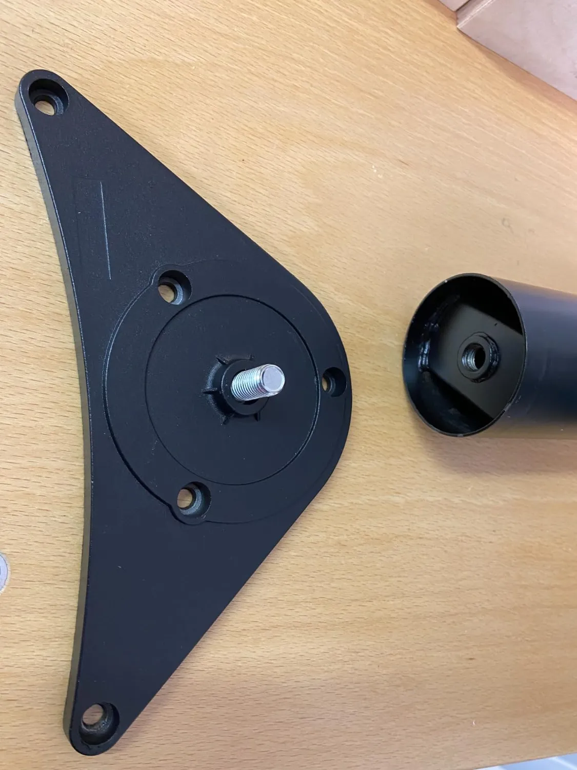 Amig Gamba Tavolo Regolabile Acciaio Nero 870 mm 15 kg
