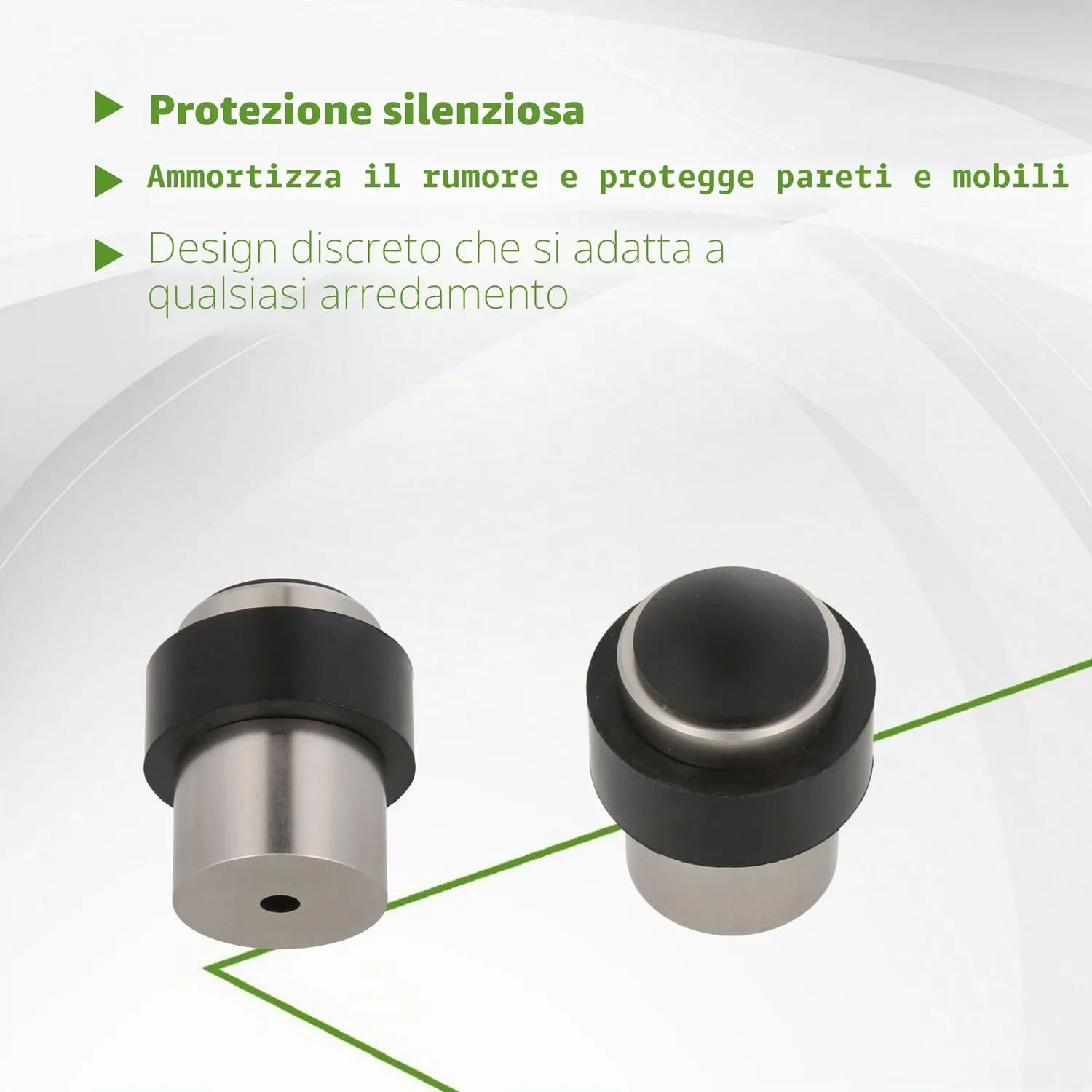 Amig 206 fermaporta pavimento 30x48 mm nichel spazzolato
