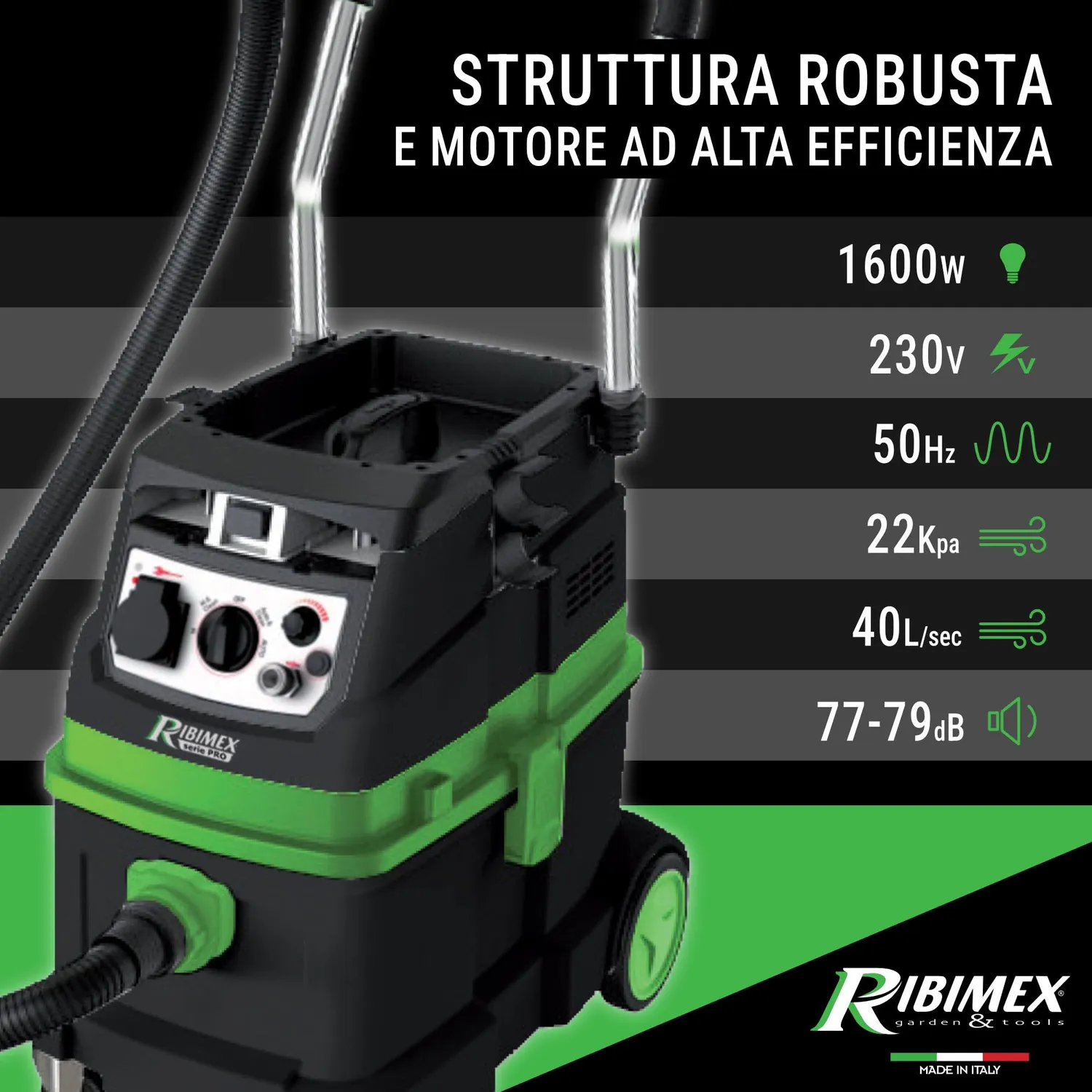 Ribimex Aspirix Pro PRASP40M aspiratore 40 L classe M
