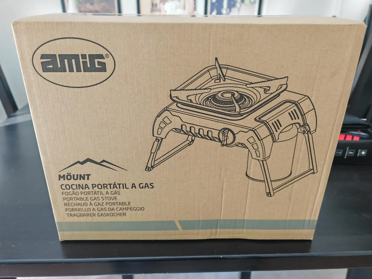 Amig Camping Gas Mount fornello gas portatile 2,4 kW