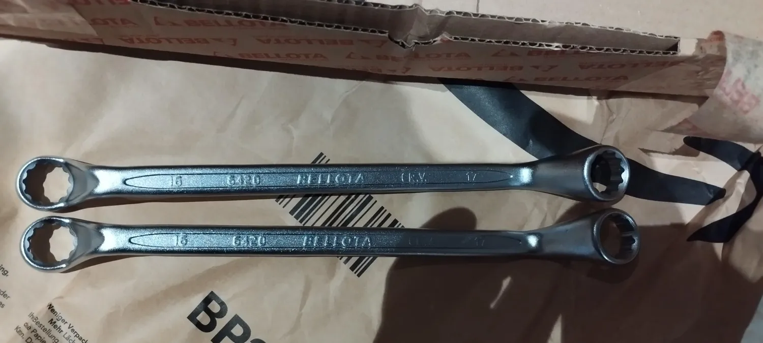 Bellota Set 8 Chiavi ad Anello Piegate Clip Cromo Vanadio