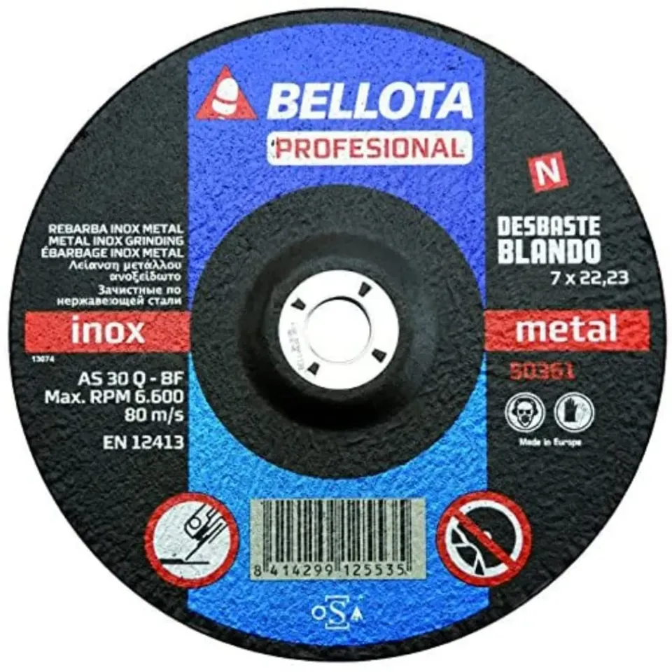 Bellota Professionale Spianatura Inox disco da sbavo 115 mm morbido