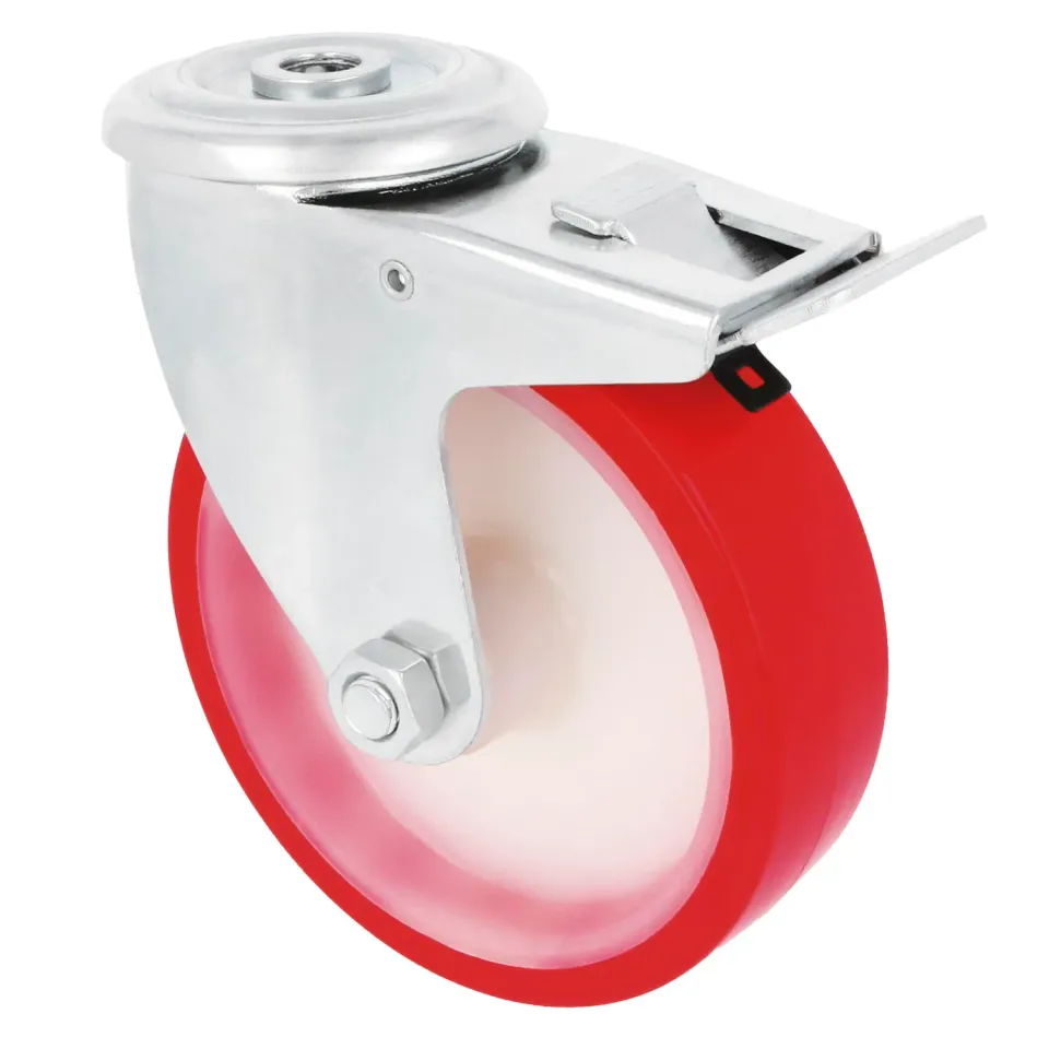 Amig Set 4 Ruote Ø 100 foro con freno rosse 120 kg