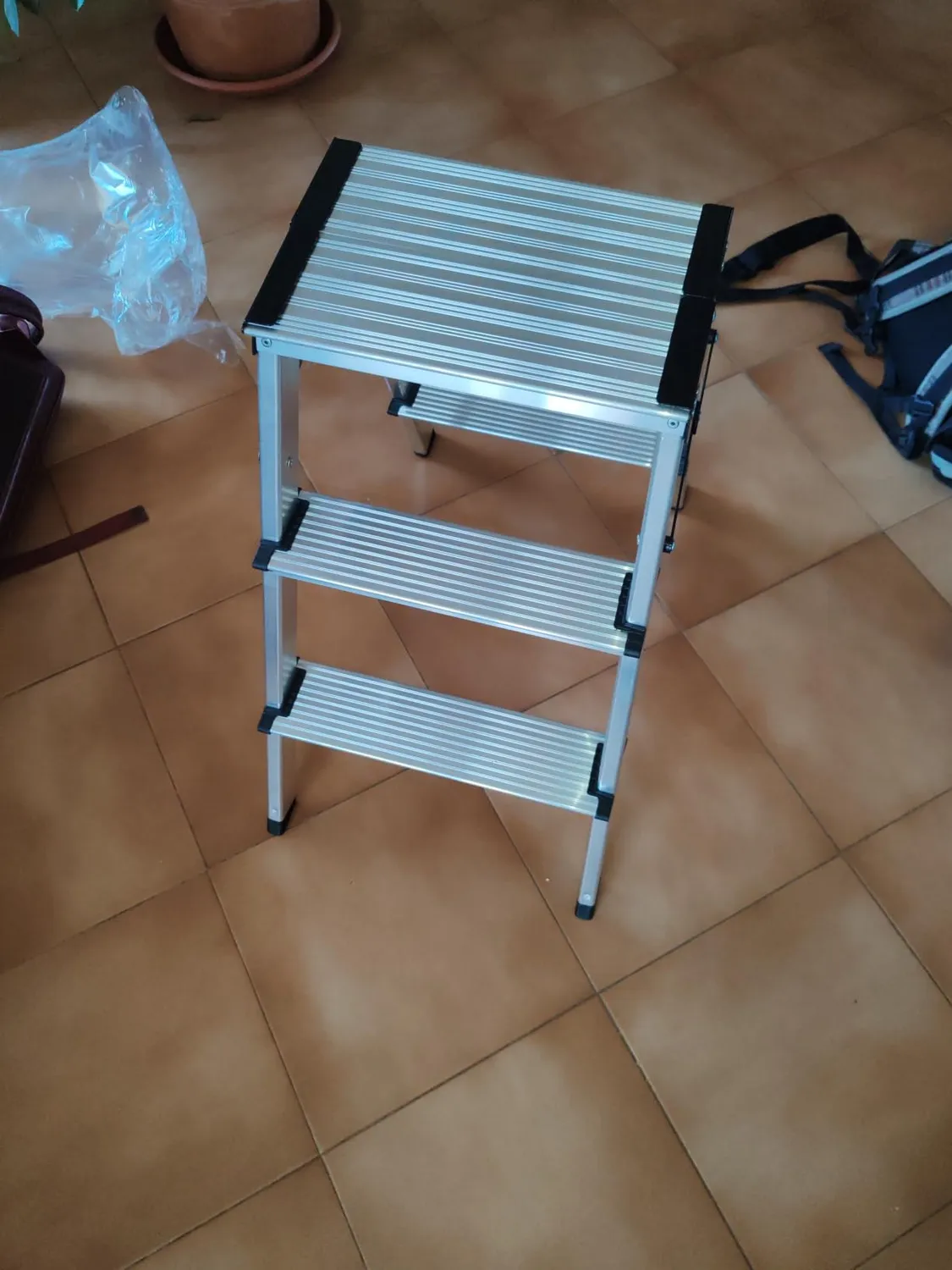 Amig sgabello pieghevole alluminio 2 gradini 39x44 cm