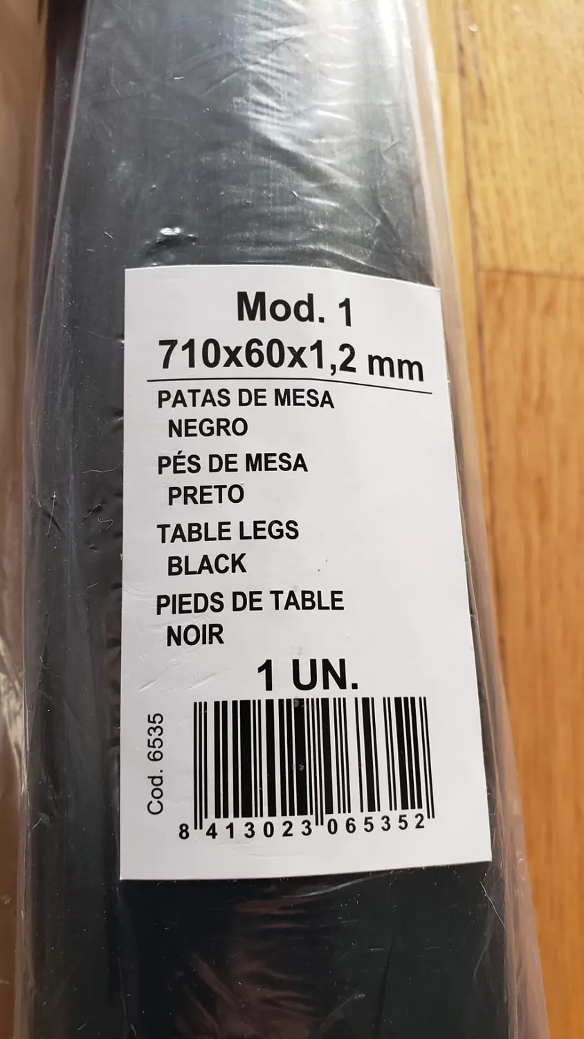 Amig Gamba Tavolo Regolabile Acciaio Nero 870 mm 15 kg