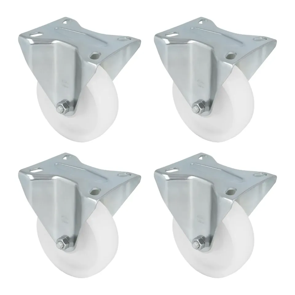 Amig Set 4 Ruote Fisse Bianche Ø 100 mm 200 kg