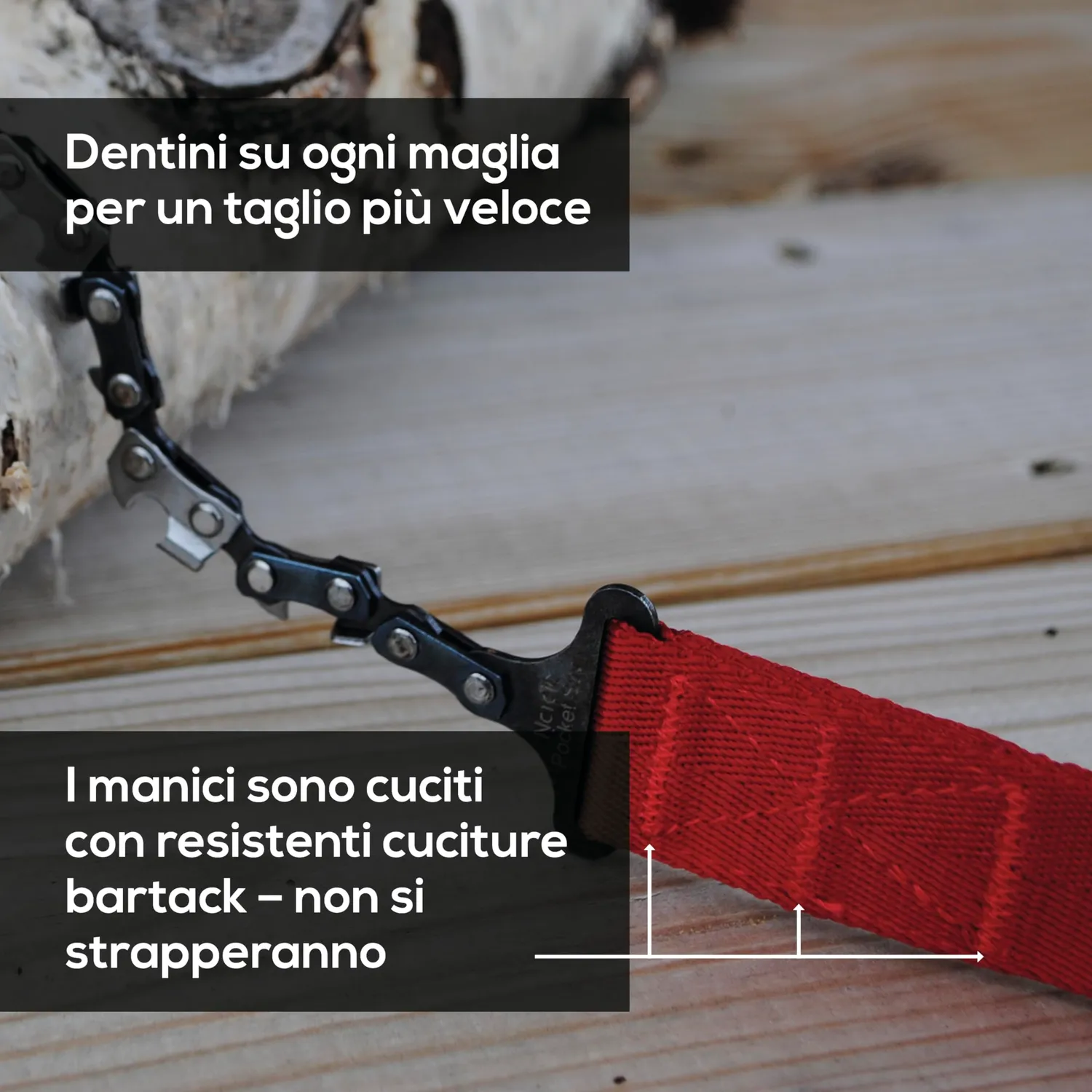Nordic Pocket Saw Originale sega a catena 65 cm verde