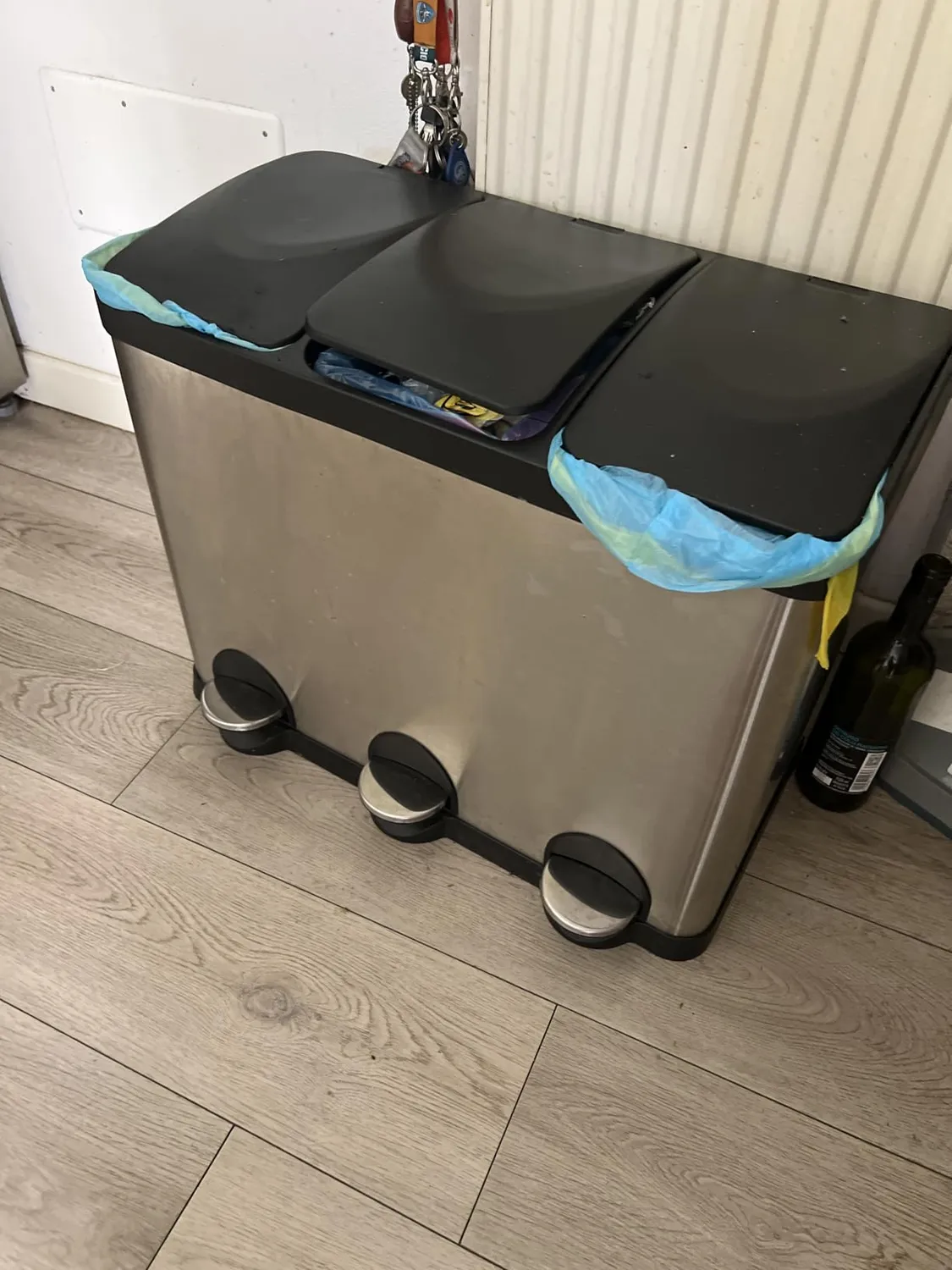 Amig RECIK3-3 pattumiera tripla 45L argento inox